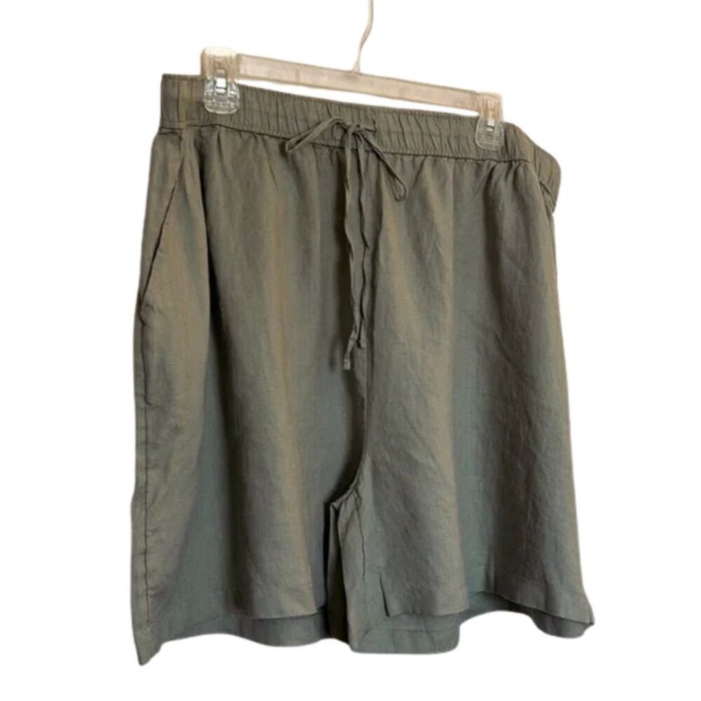 NWT! Tahari 100% Linen Resort Vacation Bermuda Shorts Size 2x